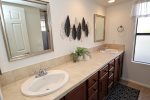 master bathroom with double sinks 
